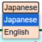 日本語と英語の切り替えボタン